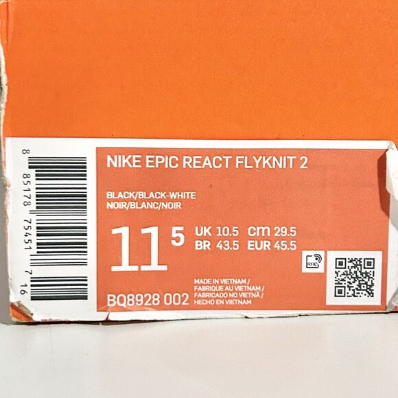 Nike Epic React Flyknit 2 “Gunsmoke” Men’s Size 11.5 Running Lifestyle Shoes